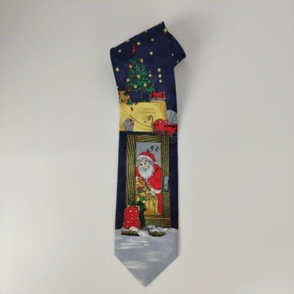 Uomo Venetto Santa Claus Silk Christmas Tie